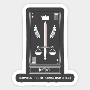 Justice, Fairness, Truth, Cause And Effect Sticker